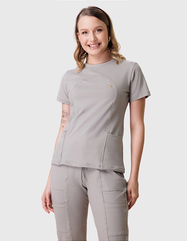 Scrub Feminino Megan Cinza Space