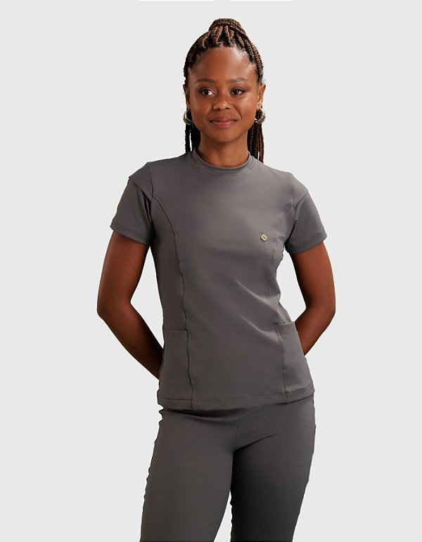 Scrub Feminino Maya Cinza Dark
