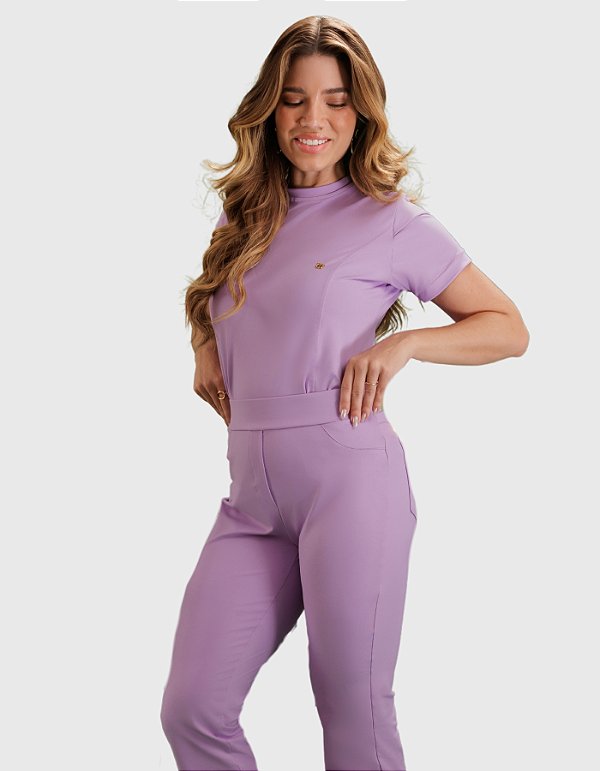 Scrub Feminino Maya Lilás Harmonia