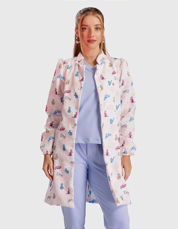 Jaleco Feminino Liza Estampa Gatos