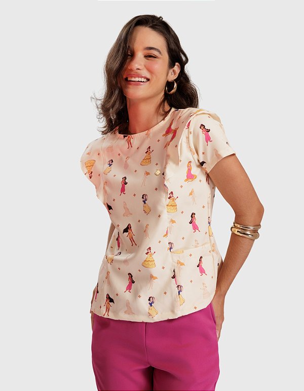 Scrub Feminino Laila Estampa Princesas