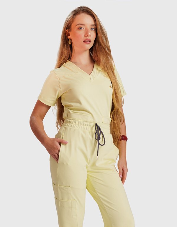 Scrub Feminino Zoe Amarelo Limonada