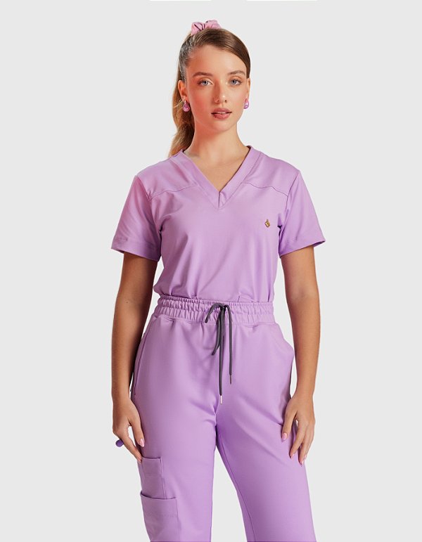 Scrub Feminino Zoe Lilás Harmonia