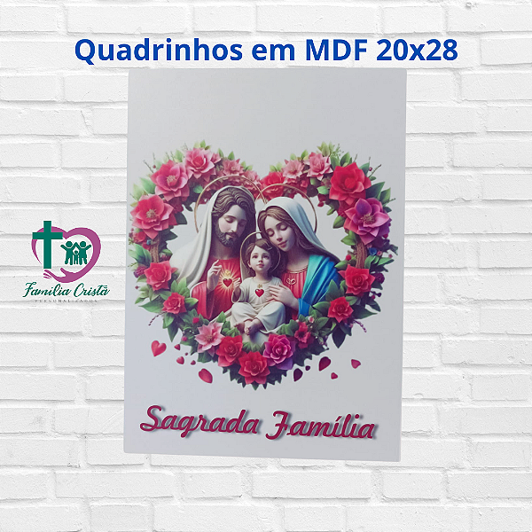 Quadro Sagrada Família MDF