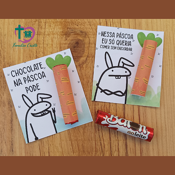 Cartão de Páscoa com Chocolate