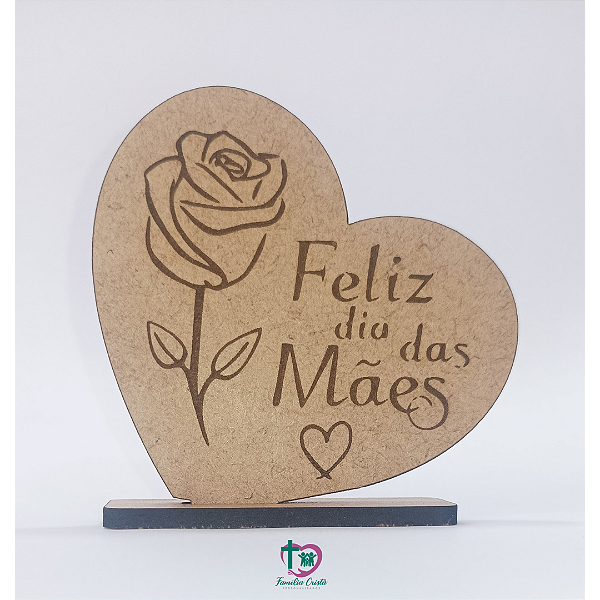 Enfeite Coração Dia das Mães
