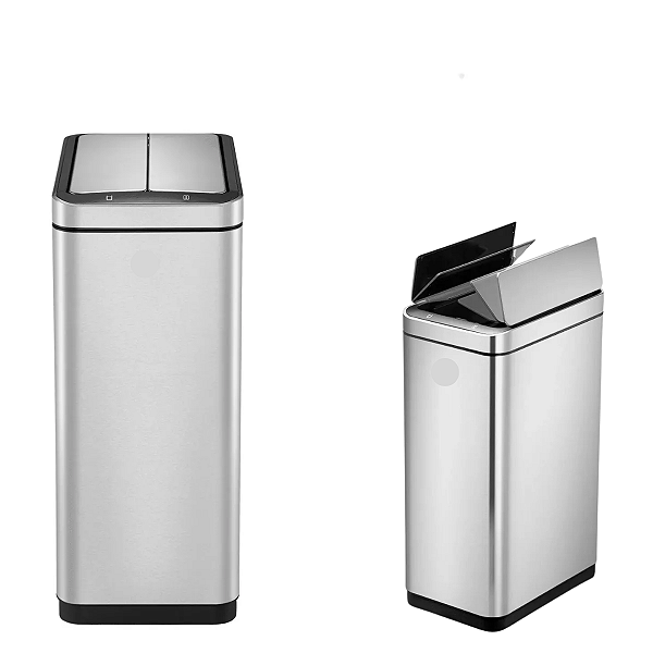 Lixeira Automática Inox 30 Litros Cesto Fechamento Suave