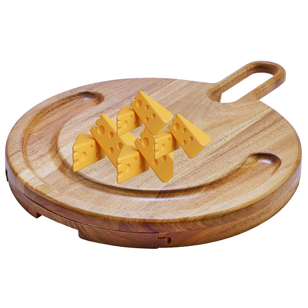 Tabua Madeira Petisqueira Frios Queijo Churrasco Marrom