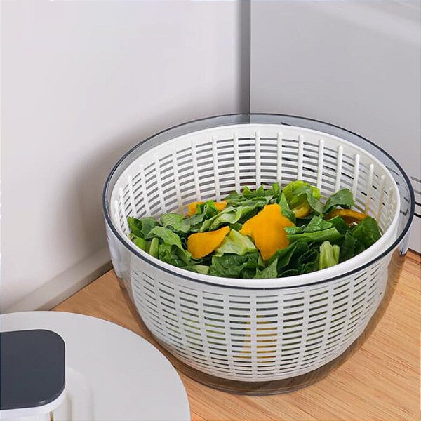 Centrífuga de Salada com Cesta e Bowl Transparente 5L
