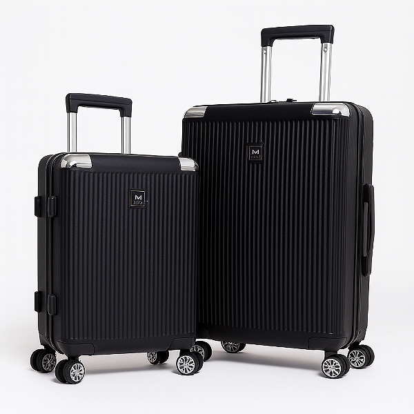 Conjunto 2 Malas Rígidas C/ Balança Digital E Expansível Preto Executiva Premium
