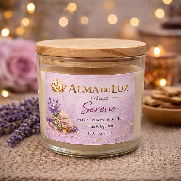 Vela Aromática Premium 100g Perfumada Lavanda E San Presente