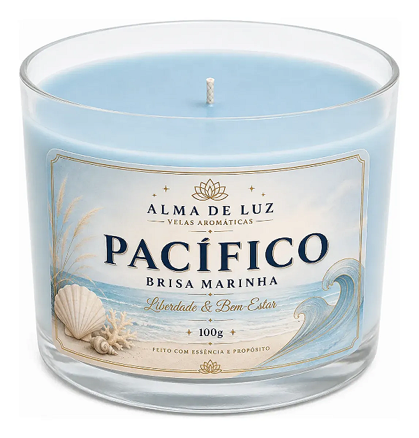 Vela Oceanic Aromática Perfumada 100g Brisa Marinha Pacífico