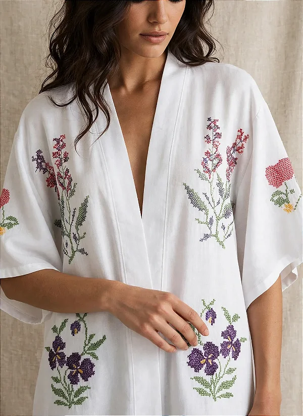 Kimono várias flores