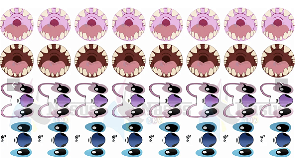 DTF UV - STITCH & ANGEL - BOCA E OLHOS