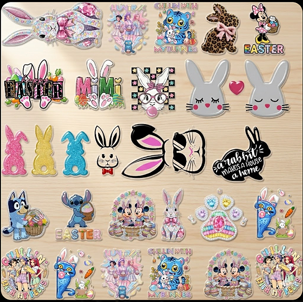 DTF UV - ADESIVO TRANSFER - PASCOA