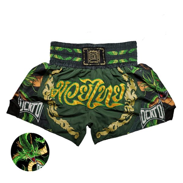 Short Muay Thai Estilo Tailandês Ockto Champions Draco