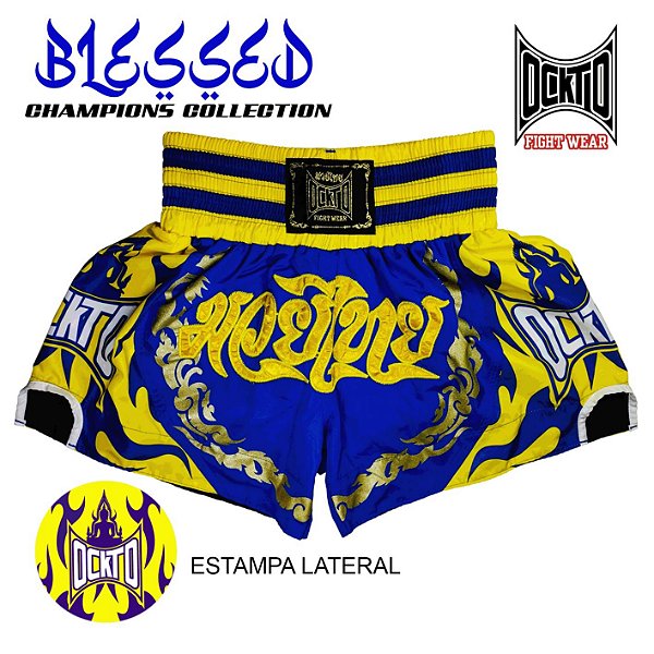 Short Muay Thai Estilo Tailandês Ockto Blessed