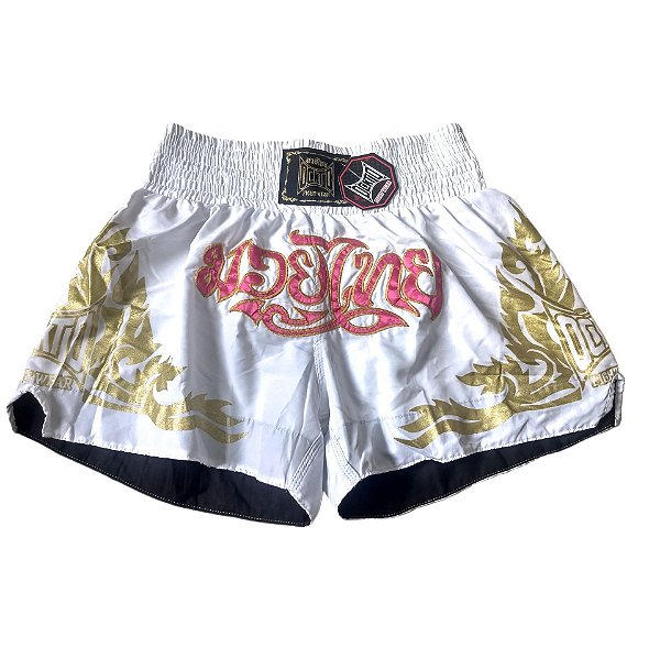 Short Muay Thai Ockto Training Branco dt Rosa