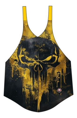 Camiseta Regata Estilo Cavada Treino Caveira Amarela