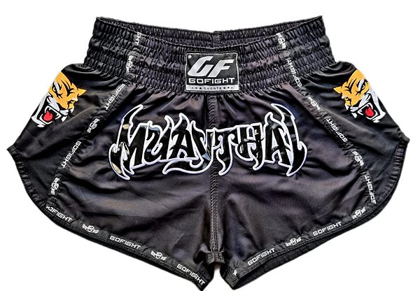 Short Muay Thai Estilo Tailandês Face Tiger Go Fight