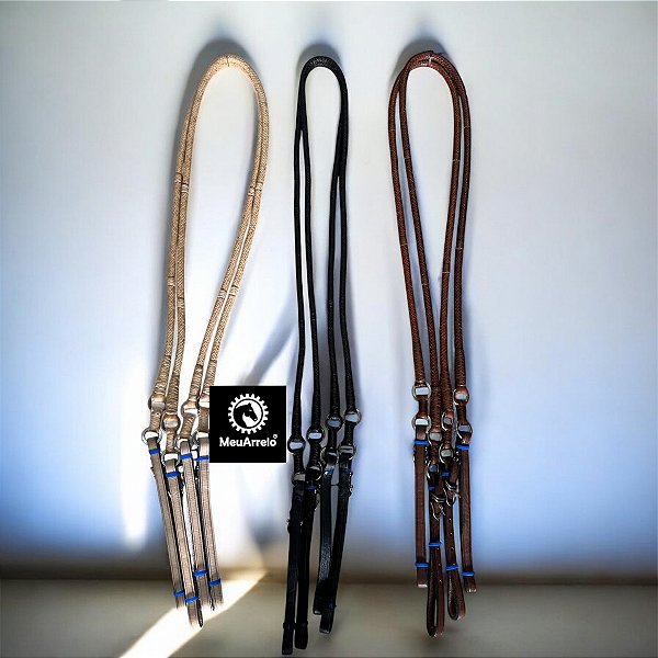 Redea de couro rabo de tatu 16 pernas