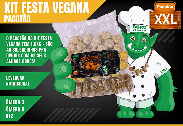 Kit Festa Vegana 1.600kg (pacote com 40 unidades)