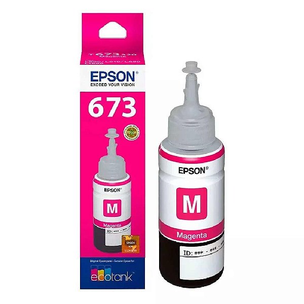 Tinta Epson T673320 Magenta 70ml Refil Para L800