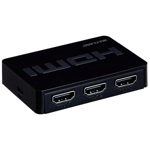 Switch Extensão Hdmi Multilaser Wi290 3 Portas 3 Em 1 1,8M