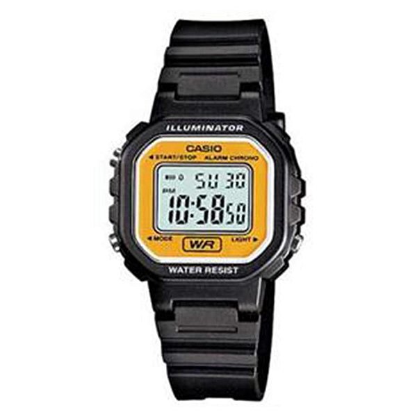 Relógio Feminino Digital Casio LA-20WH-9ADF – Preto/Amarelo