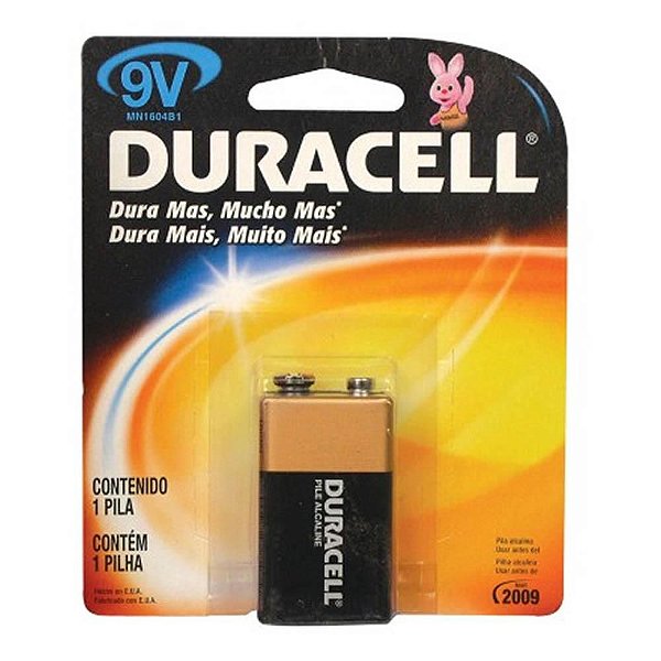 Bateria Duracell Plus Power - Alcalina - 9V - MN1604