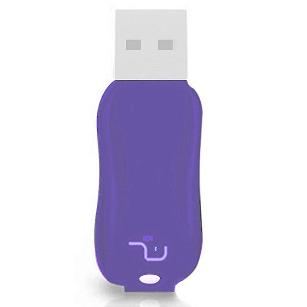 Pen Drive Multilaser Usb 2.0 8Gb Titan PD720 - Roxo/Branco