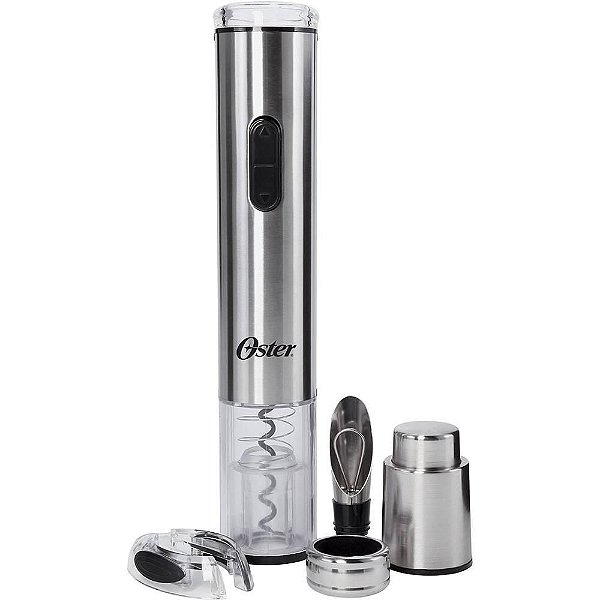 Kit Abridor Elétrico de Vinhos Oster FPSTBW8055 - Inox