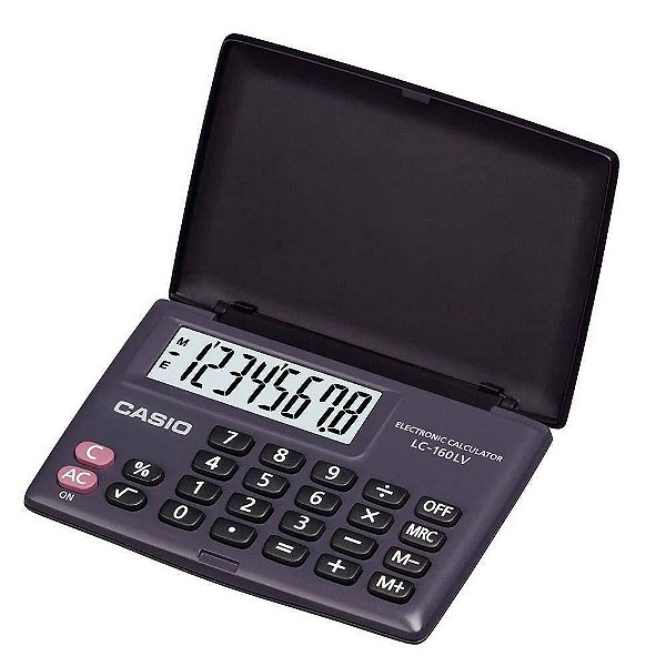 Calculadora Casio Digital Portátil LC-160LV-BK-W - Preta