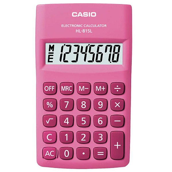 Calculadora Casio de Bolso HL-815L-PK - Pink