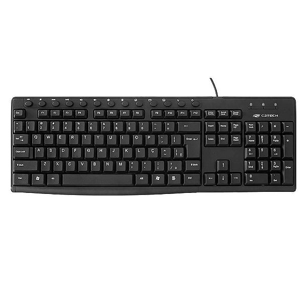 Teclado Multimídia C3Tech Usb KB-M31 - Preto