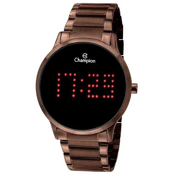 Relógio Feminino Digital Champion CH40035R - Marrom