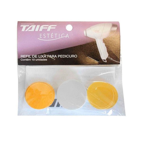 Lixa para Pedicuro Softfeet Taiff 10 Unidades - Amarelo