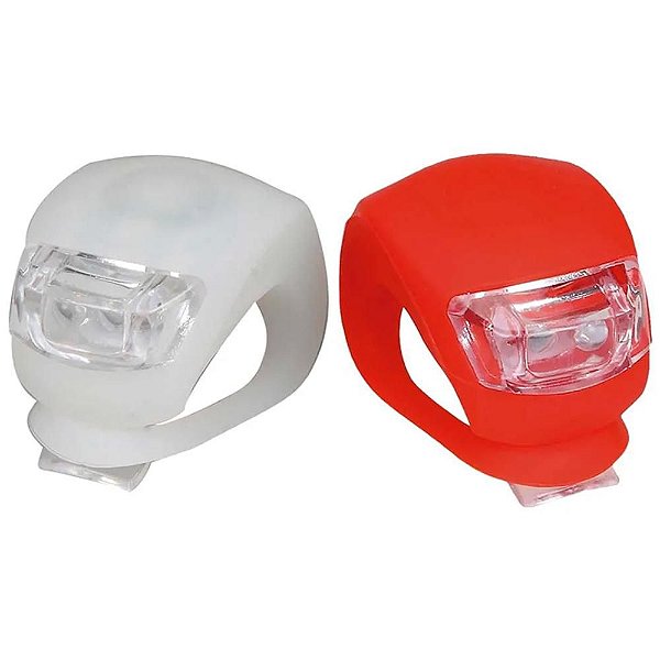 Kit Farol Leds Atrio para Bike Branco/Vermelho - BI050