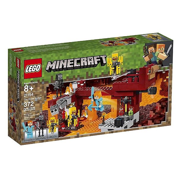 A Ponte Flamejante Lego Minecraft 372 Peças - 21154