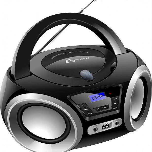 Boombox Rádio Portátil Lenoxx 5W BD 1370 Preto - Bivolt