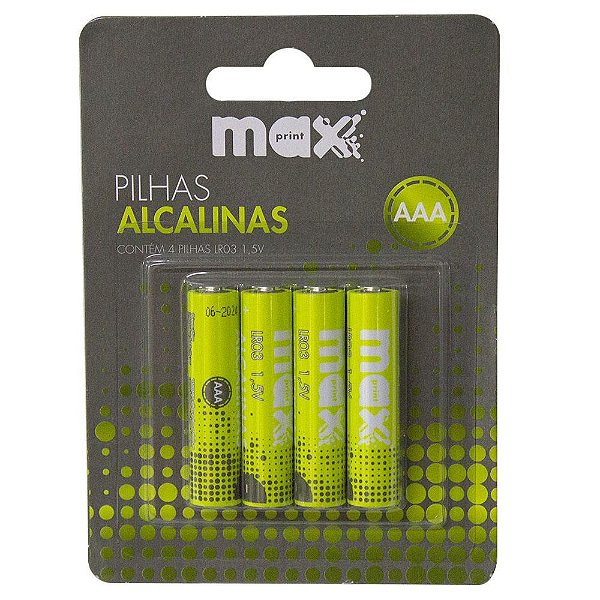 Pilha Alcalina AAA Maxprint 756362 - Verde