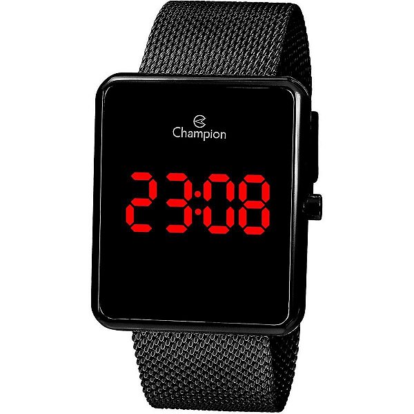 Relógio Feminino Champion Digital Led CH40080D - Preto