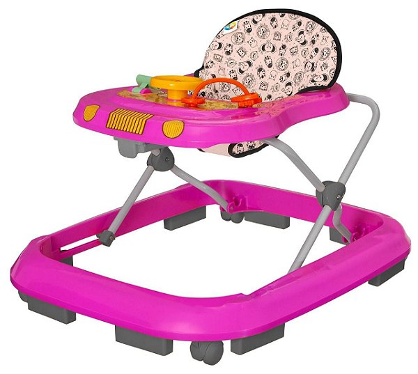 Andador Infantil Tutti Baby Safari Musical 0200330 - Rosa