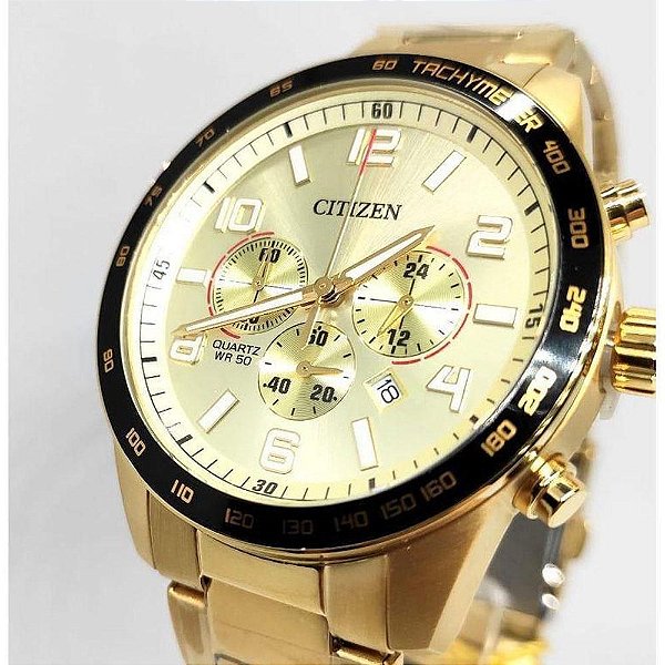 Relógio Masculino Citizen Analógico TZ31454G - Dourado