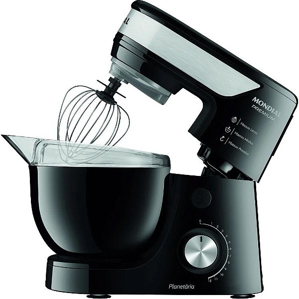 Batedeira Planetária Mondial BP-01P-B 500W Preto - 220V
