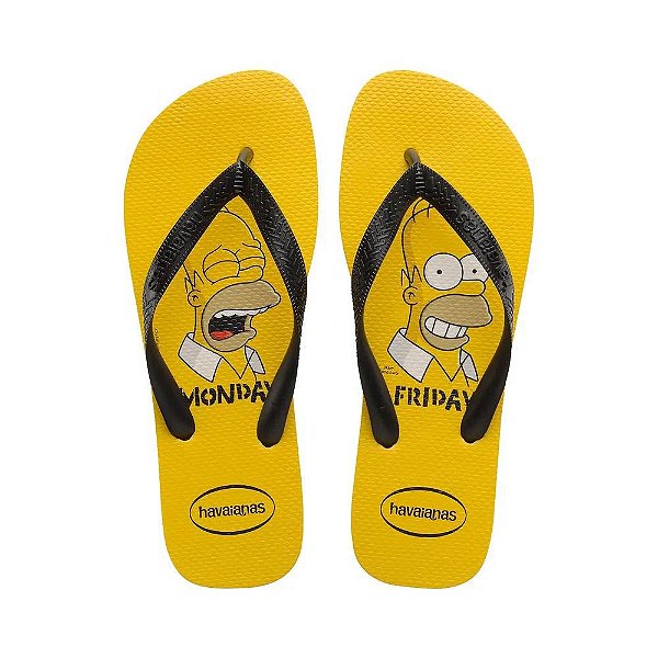 Chinelo Havaianas Simpsons Amarelo - 41/42