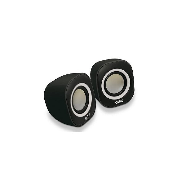 Caixa de Som OEX Speaker Round SK100 - Preto/Branco