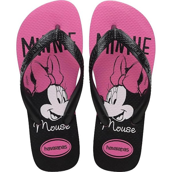 Chinelo Havaianas Top Disney Minnie Mouse Rosa Flux - 39/40