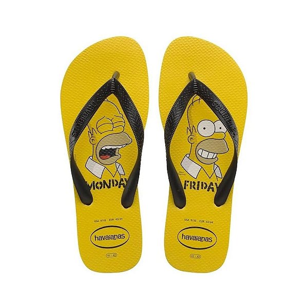 Chinelo Havaianas Simpsons Amarelo - 43/44