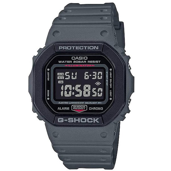 Relógio Masculino G-Shock Digital DW-5610SU-8DR - Cinza